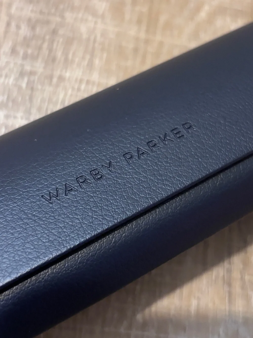 Warby Parker Glasses Case Midnight Navy Faux Leather Eyewear Sunglasses Travel